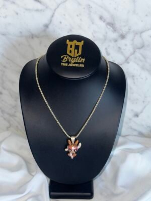 ICE  CHAIN  WITH THE  POWERPUFF GIRLS  PENDANT