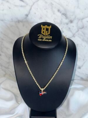 ROPE CHAIN WITH THE DOMICAN R. MAP