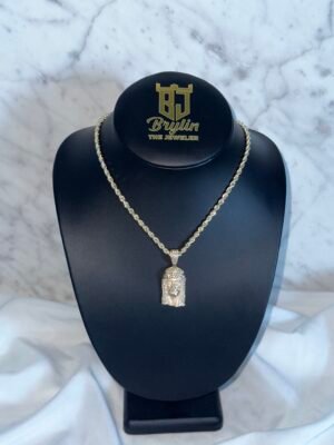 ROPE CHAIN WITH CHRIST'S FACE