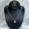 FRANCO  CHAIN WITH LETTER( A )PENDANT