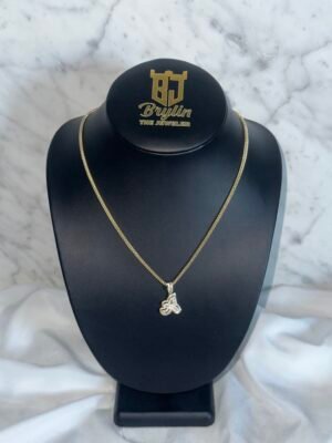 FRANCO  CHAIN WITH LETTER( A )PENDANT