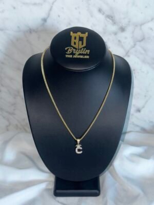 FRANCO  CHAIN WITH LETTER( C )PENDANT