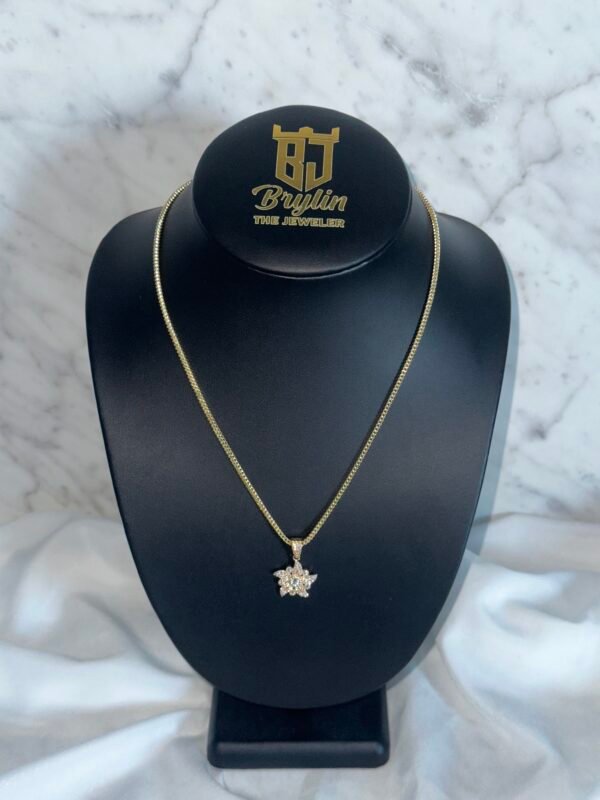 FRANCO CHAIN WITH FLOWER PENDANT