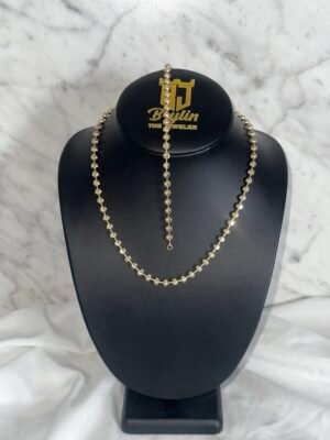 MOON CUT CHAIN AND BRACELET