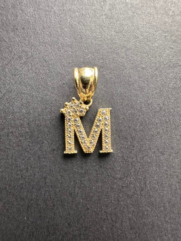 FRANCO  CHAIN WITH LETTER( M )PENDANT