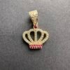 FRANCO CHAIN ​​WITH PINK  CROWN PENDANT